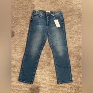 Dear John STELLA SUPER HIGH RISE CROPPED SLIM STRAIGHT JEANS